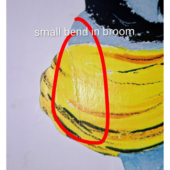 Vintage Halloween Cut Out Witch Broom Cat Bats Full Moon Ghosts USA - Picture 11 of 12